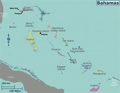 Map of the Bahamas